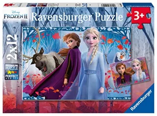 Ravensburger Kinderpuzzle - 05009 Reise ins Ungewisse - Puzzle für Kinder ab 3 Jahren mit 2x12 Teilen Puzzle mit Disney Frozen