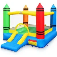 COSTWAY Hüpfburg Springburg, (1-tlg), mit Rutsche, großer Sprungbereich, für Kinder