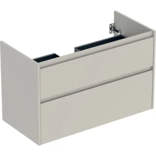 Geberit Ersatzteile Unterschrank für Möbelwaschtisch, 2 Schubladen B:100cm, sandgrau matt, 246353DB1 246353DB1