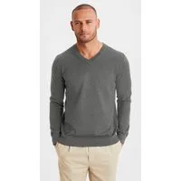 H.I.S Strickpullover mit V-Ausschnitt, Pullover aus Feinstrick, Baumwollmischung