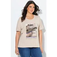 Ulla Popken T-Shirt T-Shirt Cowboyhut Oversized Rundhals Halbarm