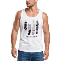 Neverless Tanktop Herren Tank-Top Surfboard California Surfing Kalifornien Surf Print mit Print