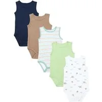 TupTam Body TupTam Baby Jungen Achselbody in Unifarben 5er Pack