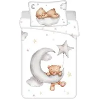 Jerry Fabrics Kinderbettwäsche Baby Bettwäsche Teddy Bear Moon 100x135 cm Baumwolle Reißverschluss, Baumwolle