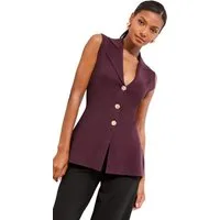 LIPSY Anzugweste Lipsy Strickpullunder mit V-Ausschnitt und Kragen (1-tlg)