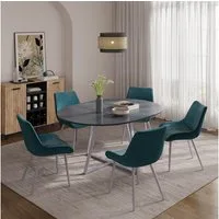 Vicco Esstisch Loyd, Anthrazit/Grau, 120 x 120 cm ausziehbar (1-St)
