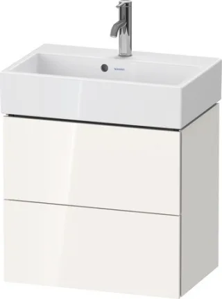 Duravit L-Cube Waschtischunterbau wandhängend Weiß Hochglanz 584x391x544 mm - LC621908585 LC621908585