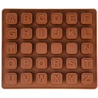 wisefood Silikonform Silikonform Alphabeth - braun 17.5x14.5x1.5cm - 1, (1-tlg)