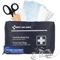 FIRST AID ONLY® KFZ-Verbandtasche Motorrad Erste Hilfe Set DIN 13167 28-teilig für Reise & Freizeit, Kompakter Verbandskasten