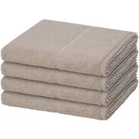 Möve for frottana Handtuch Set Pearl, Walkfrottee (Spar-Set, 4-St), 4 X Handtuch im Set - Baumwolle - Saugstark