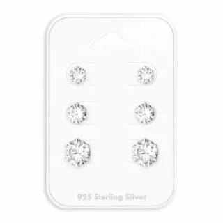 Kristall Ohrringe aus 925 Silber