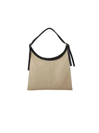 Giulia Monti Umhängetasche Hellbeige Schwarz