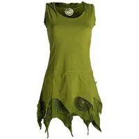 Vishes Tunikakleid Zipfelige Elfentunika Lagenlook Blumen bedruckt Hippie, Boho, Ethno, Goa Style