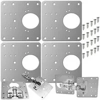 MALATEC Holz-Reparaturset Scharnier-Reparaturplatte Möbelscharniere, Spar-Set, 4-St., einfache Montage, Ideale Lösung zur Wiederherstellung beschädigter Löcher