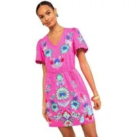 Love & Roses Minikleid Love & Roses Minikleid mit V-Ausschnitt, Regular (1-tlg)