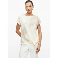 s.Oliver Kurzarmshirt T-Shirt T-Shirt aus Viskosemix mit Knotendetail am Saum