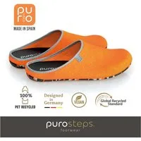 purosteps Fieltro-Eco Hausschuh Hergestellt aus recycelten PET Flaschen, Handgefertigt, Naturkautschuk