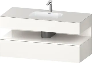 Duravit Qatego Einbauwaschtisch mit Konsolenwaschtischunterbau Weiß Supermatt 1200x550x600 mm - QA47 QA4787022840000