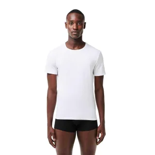 Lacoste - "Essentials" T-Shirt für Herren, Rundhalsausschnitt, Regulär (3er-Pack) (Weiß/Silber/Schwarz)