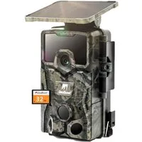 Usogood Wildkamera Solar Wildkamera 4K 48MP Wildtierkamera mit 32GB Karte (Für Garten Haustierüberwachung, Spiele und Trail Outdoor -Sicherhei, Jagdkamera mit 120° Erfassungs Winkel Bewegungsmelder Nachtsicht, 1-tlg., Eingebaute Lithiumbatterie Kein 