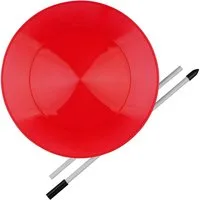 Diabolo Freizeitsport Spiel Jonglierteller Set UV mit Stab ab 5 Jahren, Tellerdrehen, Tellerdrehen Spielzeug Kinder Spinning Plate 23 cm (rot)