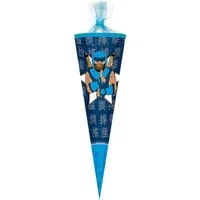Nestler Schultüte NINJA BLAU, Zuckertüte 85cm (zum Schulanfang / Einschulung)