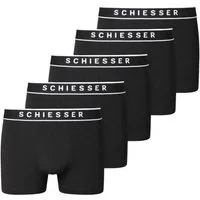 Schiesser Boxershorts Unterwäsche 95/5 Organic Cotton Webgummibund schwarz Herren - 5 Stück