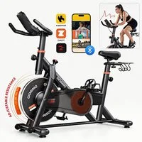 GIDGIMO Heimtrainer Heimtrainer Fahrrad mit LED-Display & Herzfrequenzsensor, 100 Stufen, App-Kompatibilität & stabilem TITAN-Rahmen für Zuhause