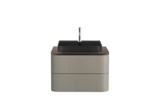 Duravit Happy D.2 Plus Konsolenwaschtischunterbau wandhängend Stein Grau Seidenmatt 650x480x408 mm - HP496009292