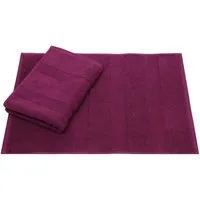 Betz Badematte 2er Set Badvorleger Deluxe Größe 50 x 68 cm, strapazierfähig, Baumwolle, rechteckig, unbeschichtet