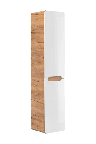 Badezimmer Hängeschrank 170x35x35 cm FERMO Weiss Hochglanz