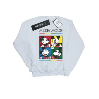 Disney - "Mickey Mouse Square Colour" Sweatshirt für Damen (Weiß)