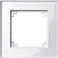 Rahmen aus Glas, einfach, brillantweiß, Typ 489119, glänzende Oberfläche, IP20, IK02 weiß (glänzend), Retail