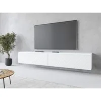Home affaire Lowboard Vera, wahlweise mit oder ohne Beleuchtung, gefräste MDF Front mit 3D Effekt, stehend und hängend montierbar