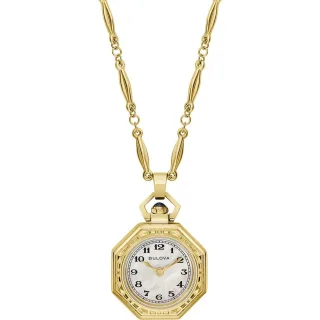 Bulova Rubaiyat Pendant Necklace Gold Damen Armbanduhr 97L182
