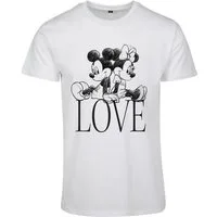Merchcode Kurzarmshirt Merchcode Damen Ladies Minnie Loves Mickey Tee (1-tlg)