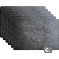 MuchoWow Platzset Industriell - Beton - Grau - Schiefer - Retro, (6-St), Platzsets, Tischset, Abwaschbar, Tischsets, Platzdeckchen