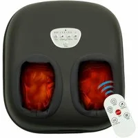 @tec Fußmassagegerät Fuss Fit Pro elektrisches Shiatsu Fussmassagegerät mit Wärmefunktion, Luftdruck, Massage, 3 Intensitätsstufen, Timer, Fernbedienung