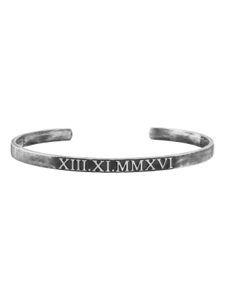 cai Armreif 925 Sterling Silber matt oxidiert