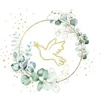 Serviettenshop Papierserviette 20 Servietten Eucalyptus Golden Dove 33x33cm, (20 St)