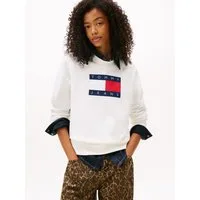 Tommy Jeans Sweatshirt TJW REG TJ FLAG CREW Baumwolle, Logodruck