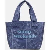 s.Oliver Shopper Tasche, Canvas Shopper mit Paisley-Muster und Kurztragehenkeln