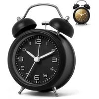 BlingBin Wecker Doppelglockenwecker mit Nachtlicht, Lauter Alarm, Wecker Analog mit Naghlight, Doppelglocke, Schlummerfunktion