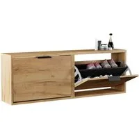 Planetmöbel Schuhschrank Flur Möbel Schuhrank, verschiedene Farben (Schuhschrank für Flur & Garderobe, Wandmontage oder Bodenstehend) passend für 4-6 Paar Schuhe je Schuhkipper