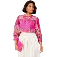 Love & Roses Spitzenbluse Love & Roses Bluse mit Spitzeneinsatz, Regular (1-tlg)