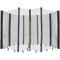 Arebos Trampolinnetz Sicherheitsnetz Trampolin, Ø 430 cm, 8 Stangen, UV- und witterungsbeständig