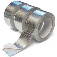 varivendo Dampfsperrklebeband 3er Set Aluminium Klebeband netzverstärkt 43 mm x 20 m (Rollen, 3-St., Aluminium Klebeband) Aluband Aluminiumband Aluminiumklebeband Aluklebeband