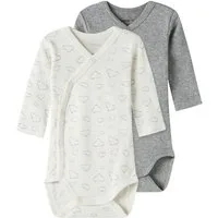 Name It Langarmwickelbody NBNBODY 2P LS WRAP CLOUD NOOS (Packung, 2-tlg)