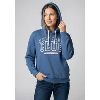 Urban Surface Kapuzenpullover Damen Hoodie Kapuzenpullover mit Frontprint Sweater, Kapuzensweatshirt mit seitl. Eingrifftaschen, mit Kapuze