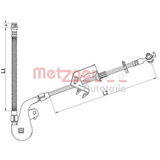Metzger Bremsschlauch vorne rechts Citroen C5 C6 Peugeot 407